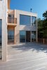 Modern home with Outdoor, Walkways, Horizontal Fences, Wall, Landscape Lighting, Back Yard, Hardscapes, Large Patio, Porch, Deck, Wood Fences, Wall, and Large Pools, Tubs, Shower. Backyard Deck Photo 5 of Bay View House