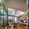 Modern home with Living Room, Sofa, Ceiling Lighting, and Dark Hardwood Floor. Living area Photo 5 of Y house