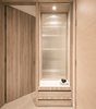 Modern home with Bath Room, Tile Counter, Laminate Counter, Ceramic Tile Floor, Open Shower, Full Shower, and Ceiling Lighting. Small foyer with shoes cabinet Photo 7 of T House