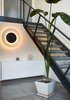 Modern home with Staircase, Metal Tread, and Metal Railing. Sconce and wall mounted cabinet Photo 2 of South Lake Union Loft