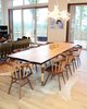 Dining Area with Custom Dining Table by Rob Zinn for blankblank & Nakashima Chairs by Knoll, Martis Camp Residence by Jill Dudensing Lifestyle + Design Photo 7 of Martis Camp Family Home by Jill Dudensing Lifestyle + Design modern home