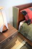 Detail of Custom Bed, Nightstand & Lamp by blankblank, Martis Camp Residence by Jill Dudensing Lifestyle + Design Photo 15 of Martis Camp Family Home by Jill Dudensing Lifestyle + Design modern home