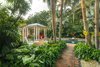 Modern home with Outdoor, Side Yard, Back Yard, Garden, Trees, Shrubs, Hardscapes, Walkways, Gardens, Swimming Pools, Tubs, Shower, Standard Construction Pools, Tubs, Shower, Small Patio, Porch, Deck, Landscape Lighting, and Pavers Patio, Porch, Deck. Layered tropical planting with a clear path to the pool and beloved John Martini sculpture.
Photo of Fred's Garden