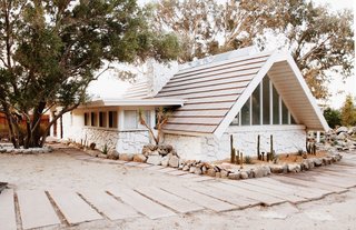 The former home of interior designer and renowned blogger Sarah Sherman Samuel, this 1961 A-frame in Palm Springs received a thorough renovation and a new lease on life.  