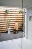 Modern home with Bath Room, Porcelain Tile Floor, Open Shower, and Porcelain Tile Wall. The Meadow Suite features a private deck. Photo 4 of The Lodges on Vashon