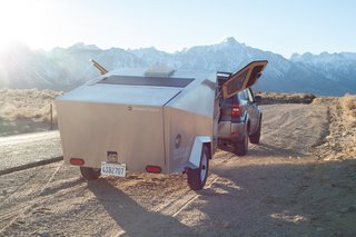 An aluminum skin keeps the model lightweight and at its widest point, it clocks in at just 5.5 feet. A rear storage compartment is easily accessible.