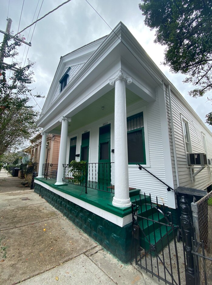 Before: Seamus and Kara McGuire bought this classic double shotgun home in New Orleans for $460,000 in 2020, with plans to remodel and merge the side-by-side units into one 1900-square-foot home for their family of four.