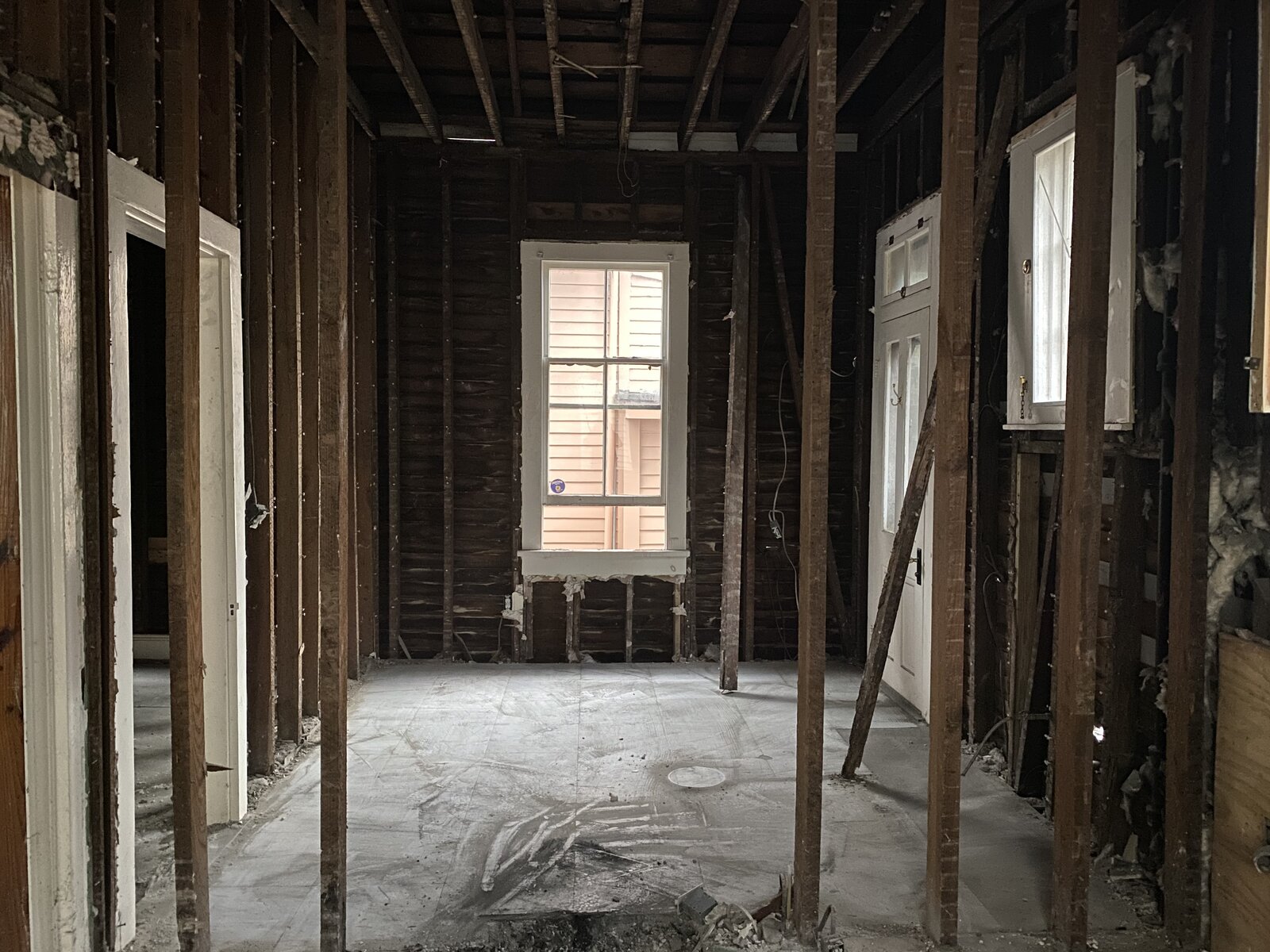 During: The windows and exterior access were relocated.