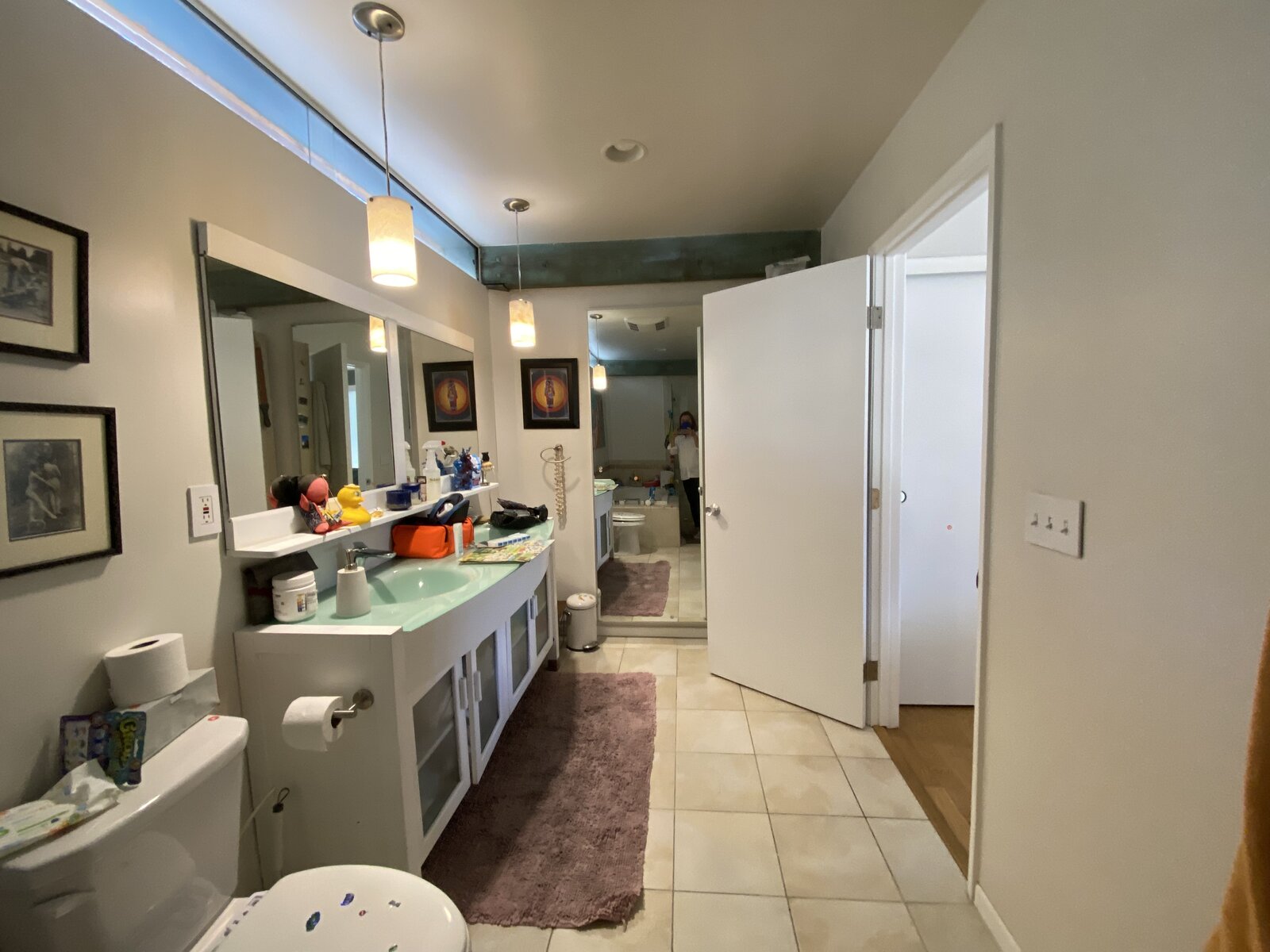 Before: Nineties-era finishes made the room feel disconnected from the rest of the house.