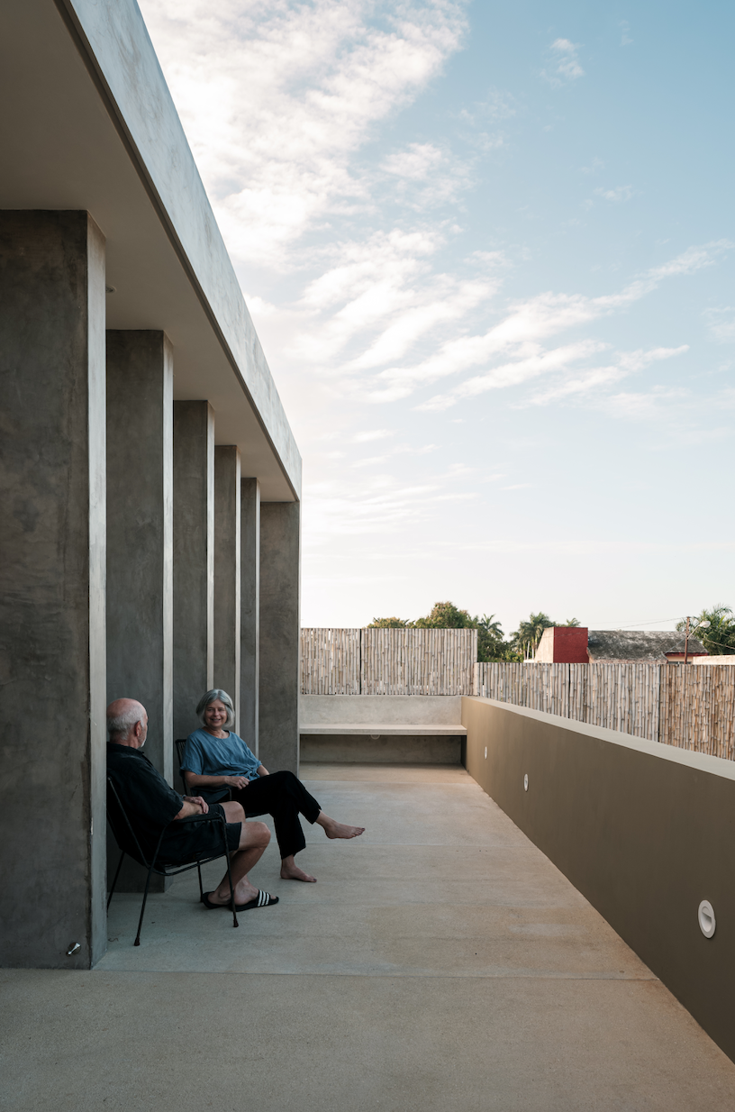 A roof deck is an ideal spot to have morning coffee and watch the parrots fly overhead.