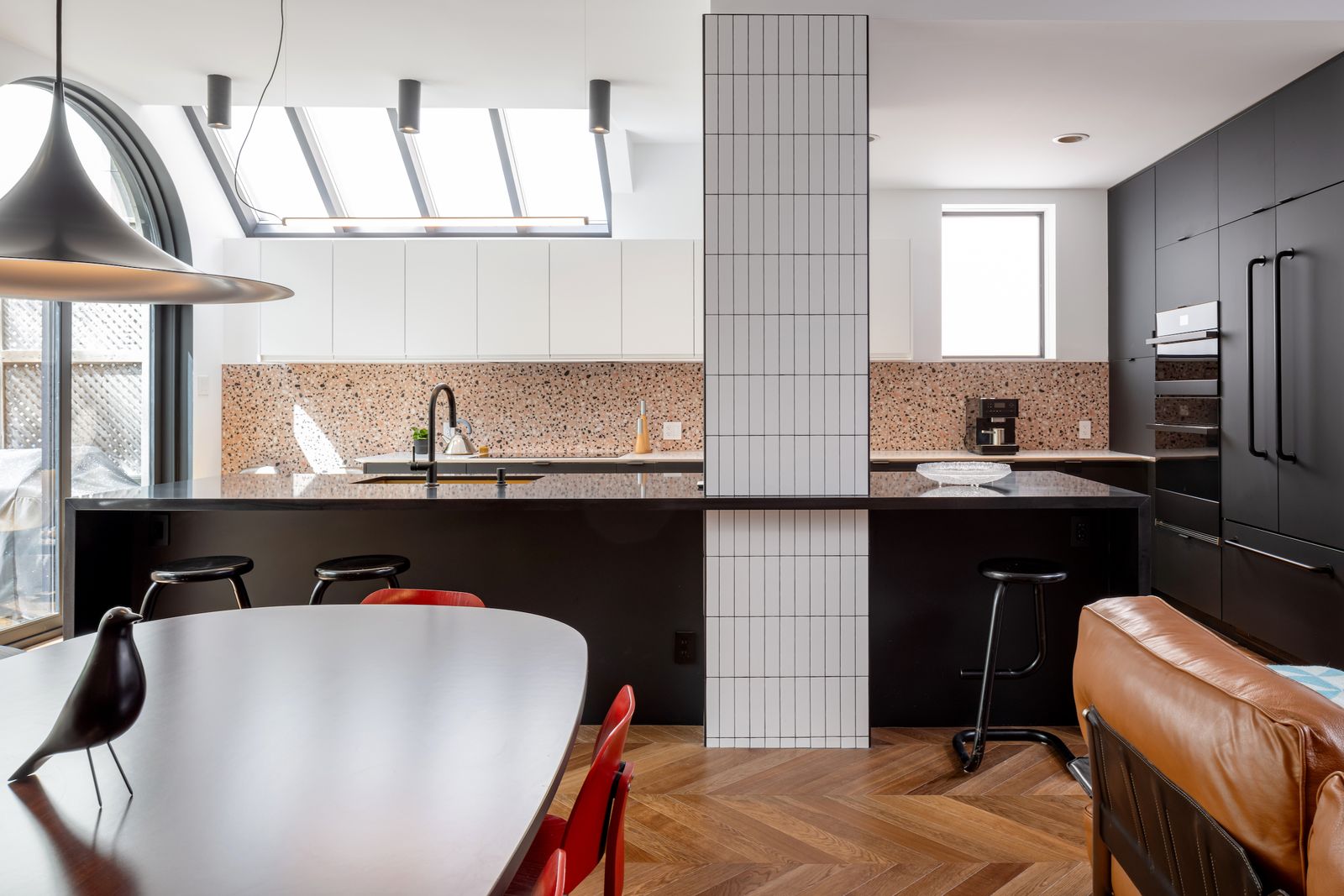 The kitchen was enlarged to meet the family's love of cooking.