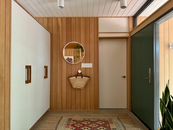 In the entry, Sherwin Williams "Rocky River