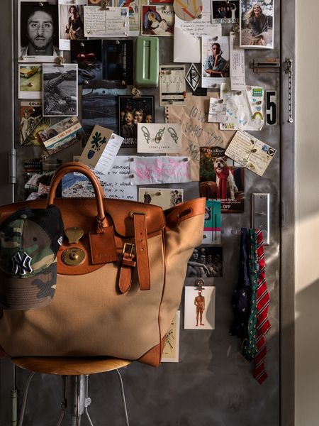 The back of Mariano's front door is covered from recollections of the year.