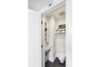 Modern home with Bath Room. By reconfiguring a closet and full bathroom, a new powder room was added off the entry. Photo 5 of 14th Avenue Remodel