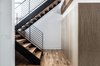Modern home with Staircase, Wood Tread, and Metal Railing. Stairs Photo 7 of Wharton Residence