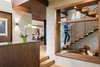 Modern home with Staircase, Metal Railing, and Wood Tread. Interior View Photo 11 of McClendon Residence