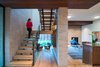 Modern home with Staircase, Metal Railing, and Wood Tread. Interior View Photo 12 of McClendon Residence