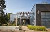 Modern home with Outdoor, Front Yard, and Concrete Patio, Porch, Deck. south elevation Photo 2 of Courtyard Residence