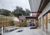 Modern home with Exterior. The courtyard, approaching dusk Photo 12 of Oak Street
