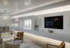Modern home with Living Room, Recessed Lighting, Light Hardwood Floor, Accent Lighting, Media Cabinet, Chair, Bar, and Storage. living / dining / kitchen Photo 3 of San Francisco Apartment