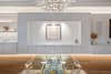 Modern home with Dining Room, Storage, Light Hardwood Floor, Recessed Lighting, Pendant Lighting, and Accent Lighting. dining room cabinetry Photo 7 of San Francisco Apartment