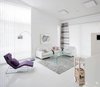 Modern home with Dining Room, Table, Chair, Sofa, Storage, Two-Sided Fireplace, and Wood Burning Fireplace. fleimio trolley in the living room. Photo of Home Metsätähti