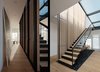 Modern home with Staircase, Metal Tread, Wood Tread, Metal Railing, Wood Railing, and Glass Railing. Main Stair at Slat Screen Photo 12 of Dolores Heights Residence I