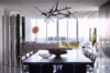 Modern home with Dining Room, Table, Chair, Lamps, Ceiling Lighting, and Dark Hardwood Floor. Dining Room with a view Photo of Oceana LP