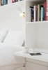 Modern home with Bedroom, Bookcase, Bed, Wall Lighting, and Shelves. Custom casework, master bedroom Photo of House in the Woods