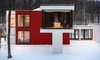 Modern home with Windows, Picture Window Type, and Masonite. Addition with Hinoki tub Photo 3 of House in the Woods