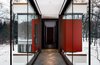 Modern home with Bath Room, Slate Floor, Freestanding Tub, and Soaking Tub. Bridge to Hinoki lookout Photo 14 of House in the Woods