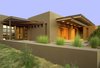 Modern home with Outdoor, Desert, Shrubs, Large Patio, Porch, Deck, Back Yard, and Concrete Patio, Porch, Deck. The contemporary home has over 766 square feet of portal space offering exceptional indoor outdoor living in Santa Fe Photo 11 of Santa Fe Contemporary