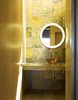 Modern home with Bath Room, Vessel Sink, Concrete Floor, and Stone Tile Wall. The powder room includes a 8 foot by 2 foot skylight that bathes the bathroom in natural light. Photo 14 of Santa Fe Contemporary
