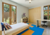 Modern home with Kids Room, Bed, Bedroom Room Type, Bookcase, Chair, Boy Gender, Desk, Concrete Floor, and Teen Age. Each guest room has its own courtyard and views of the Jemez Mountains Photo 3 of Santa Fe Contemporary
