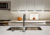 Kitchen, architectural backsplash Photo 11 of Modern Building Approved in Jackson Ward-Historic district modern home