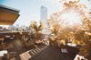 Modern home with Outdoor, Rooftop, Trees, Wood Patio, Porch, Deck, and Raised Planters. The rooftop terrace provides panoramic views to the surrounding neighborhood and city beyond. Photo 10 of The Society Hotel