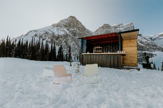 With doors open and seating provided, the bar is ready for business at Fortress Mountain, welcoming skiers and snowboarders as they pass down the mountain. 