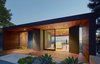 Modern home with Outdoor, Trees, Grass, Shrubs, Front Yard, Hardscapes, Small Patio, Porch, Deck, and Landscape Lighting. Front outdoor space Photo 12 of Skyline House