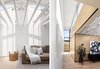 Modern home with Living Room, Sofa, Console Tables, Track Lighting, Recessed Lighting, and Light Hardwood Floor. Living Room Photo 5 of Las Casas Residence