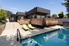 Modern home with Outdoor, Back Yard, Side Yard, Trees, Shrubs, Hardscapes, Gardens, Walkways, Small Pools, Tubs, Shower, Swimming Pools, Tubs, Shower, Lap Pools, Tubs, Shower, Concrete Pools, Tubs, Shower, Standard Construction Pools, Tubs, Shower, Small Patio, Porch, Deck, Wood Patio, Porch, Deck, Decomposed Granite Patio, Porch, Deck, Concrete Patio, Porch, Deck, Decking Patio, Porch, Deck, Horizontal Fences, Wall, and Wood Fences, Wall. Swimming pool at rear yard Photo 10 of Las Casas Residence