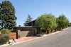 Modern home with Outdoor, Slope, Woodland, Garden, Trees, Shrubs, Flowers, Raised Planters, Gardens, Hardscapes, Planters Patio, Porch, Deck, Walkways, Concrete Patio, Porch, Deck, Horizontal Fences, Wall, Wood Fences, Wall, Concrete Fences, Wall, Retaining Fences, Wall, and Landscape Lighting. Front yard street view Photo 15 of Ridgemont Residence