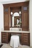 Modern home with Bath Room, Stone Counter, Recessed Lighting, Travertine Floor, and Wall Lighting. Master Bath Remodel Photo 13 of Rustic elegance