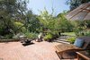Modern home with Outdoor, Side Yard, Large Patio, Porch, Deck, and Pavers Patio, Porch, Deck. Side Yard Deck Photo 4 of Cedar Lodge on over a 1/2 Private Acre in Lower Nichols Canyon