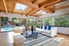 Modern home with Living Room and Light Hardwood Floor. Pool House Photo 7 of Cedar Lodge on over a 1/2 Private Acre in Lower Nichols Canyon