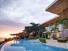 Modern home with Outdoor, Gardens, Front Yard, Landscape Lighting, Large Patio, Porch, Deck, and Infinity Pools, Tubs, Shower. Pacific Breeze ocean front, terrace with pool and outdoor kitchen Photo 3 of Pacific Breeze house overlooking the Ocean
