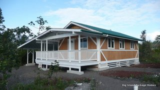 Big Island Package Homes offers builder kit-home packages to homeowners. Each kit includes the necessary materials to construct the home and install doors, windows, plumbing fixtures, and cabinets. 
