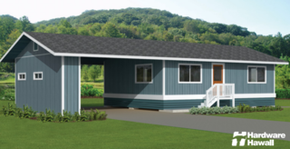 Hardware Hawaii offers eight kit home options. The roof styles, decks, carports, and more can be customized to fit your own personal taste.