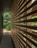 Modern home with Exterior, Wood Siding Material, and House Building Type. Close up of the cedar screen. Photo 9 of Modern Barns