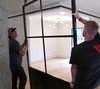 Modern home with Dining Room. Install Day! Photo 4 of The Steel Sliders