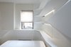 Modern home with Bedroom, Bookcase, Storage, Bench, Shelves, Recessed Lighting, and Wall Lighting. Shelving Detail Photo 4 of K Residence